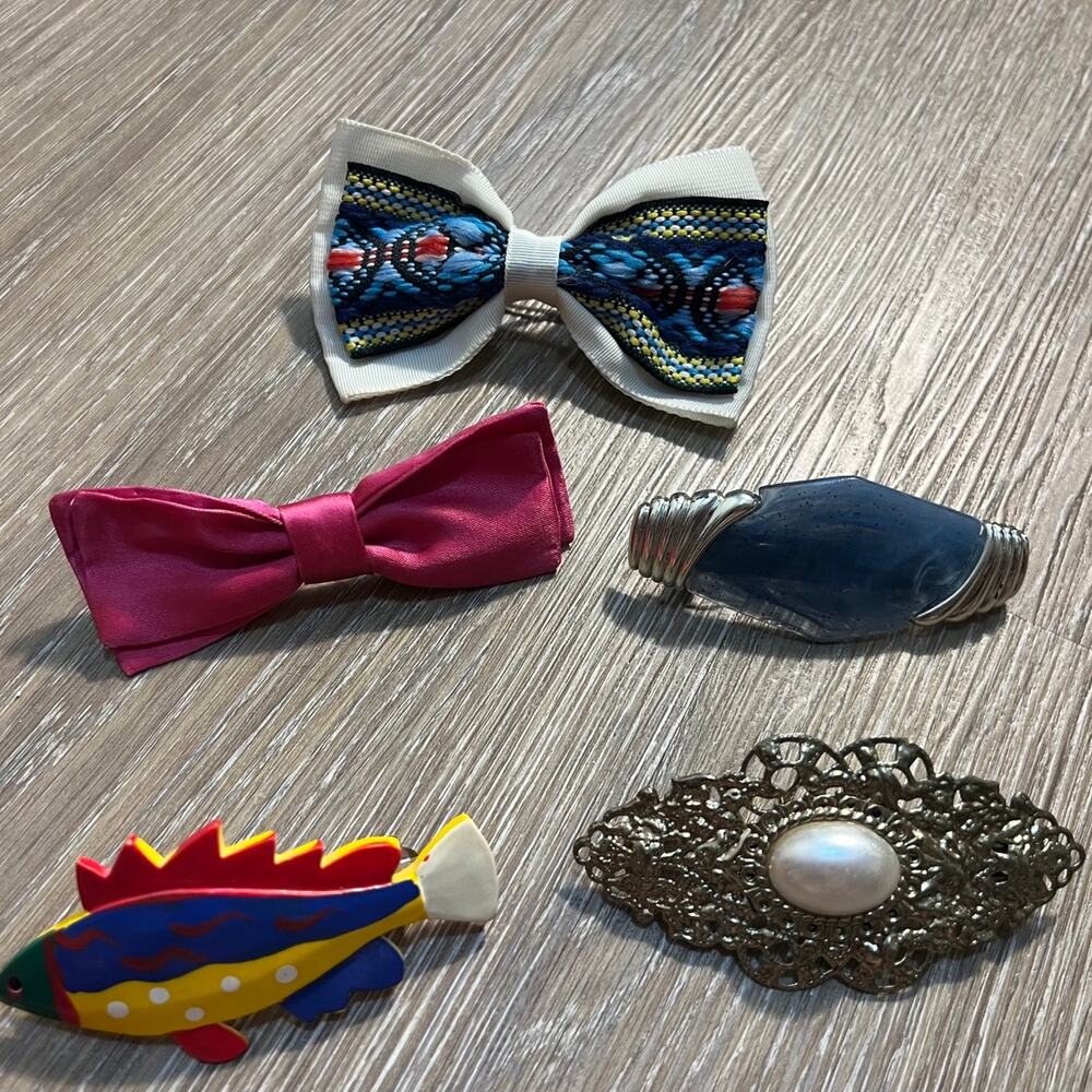 Virage Hair Clips Barrettes 80s 90s Lot of 5